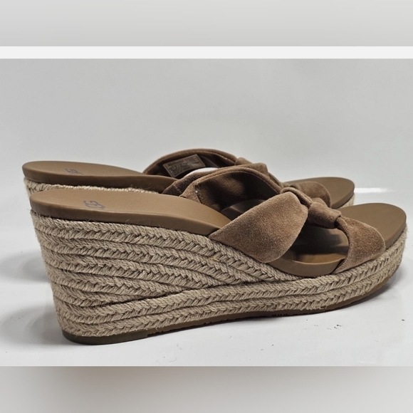 UGG Women's Brown Wedge Sandals - Picture 4 of 6